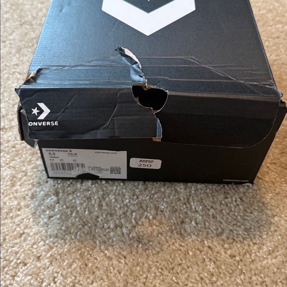 Converse Chuck Taylor high street hi sneaker shoe black gray shoe size 8.5 - Picture 3 of 7